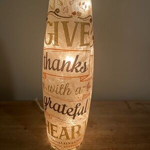 Decorative Lighted Bottle with Inspirational Message